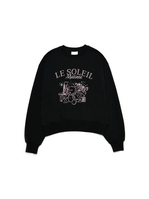 Brushed Options x Mas Teddy Bear Sweat Shirts BLACK - LE SOLEIL MATINEE - BALAAN 1