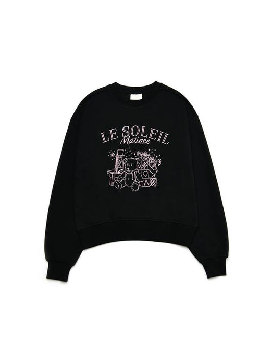 Brushed Options x Mas Teddy Bear Sweat Shirts BLACK - LE SOLEIL MATINEE - BALAAN 1