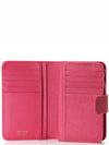 gold logo Saffiano medium wallet pink - PRADA - BALAAN.