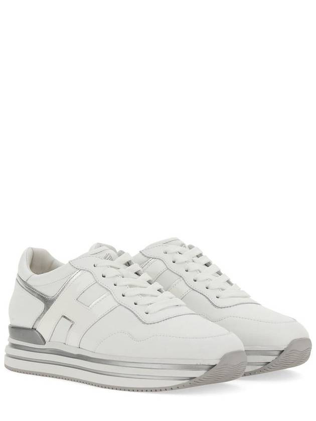 H logo platform low-top sneakers white silver - HOGAN - BALAAN 9