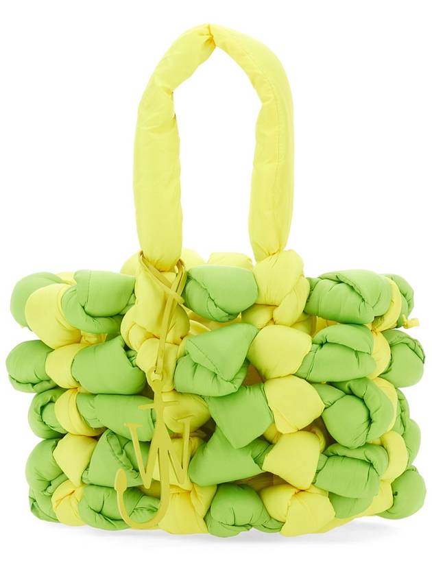 Knotted Tote Bag Yellow Lime Green - JW ANDERSON - BALAAN 2