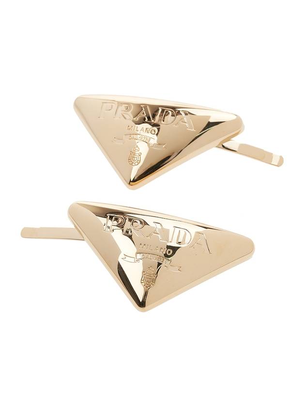 Metal Hair Clip Gold - PRADA - BALAAN 10