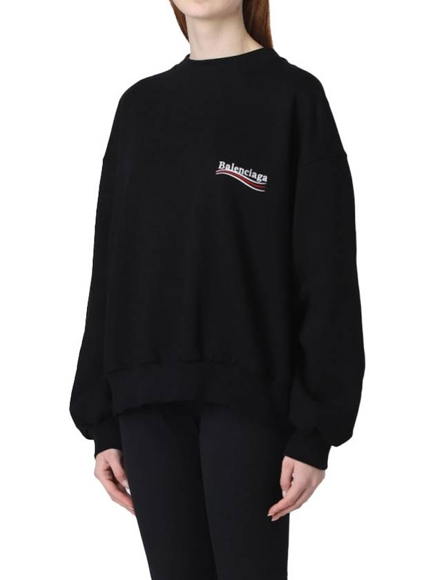 Political Campaign Regular Fit Sweatshirt Black - BALENCIAGA - BALAAN 4