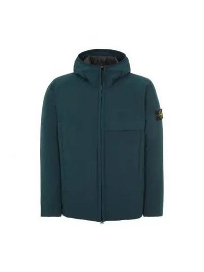 Men's Soft Shell Pure Insulation Technology Primaloft Hooded Jacket Green - STONE ISLAND - BALAAN 2