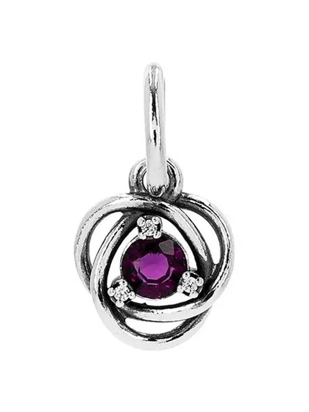 February Eternity Circle Dangle Bracelet Charm Silver Purple - PANDORA - BALAAN 4