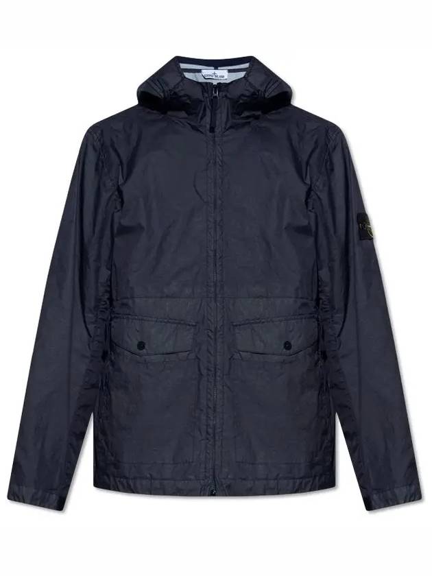 Membrana 3L TC Hooded Jacket Blue - STONE ISLAND - BALAAN 2