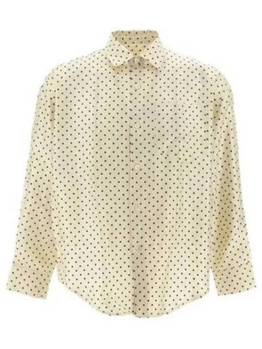 Boxy fit dot silk shirt USH125 SE0002 716 920457 - AMI - BALAAN 1