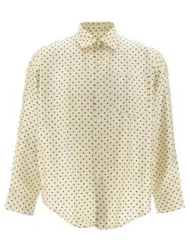 Boxy fit dot silk shirt USH125 SE0002 716 920457 - AMI - BALAAN 1