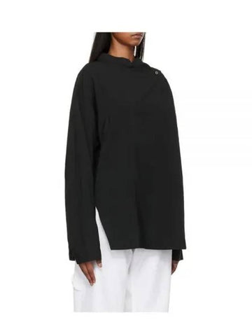 Front button long sleeve t shirt black YUZU SNW 917 - STUDIO NICHOLSON - BALAAN 1