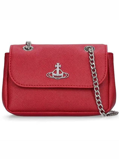 Saffiano Biogreen Small Perth Cross Bag Red 52020005 S000B H407 - VIVIENNE WESTWOOD - BALAAN 2