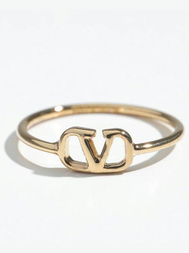 V Logo Signature Ring Gold - VALENTINO - BALAAN 2