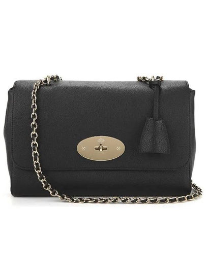 Lily Chain Medium Goat Leather Shoulder Bag Black - MULBERRY - BALAAN 2