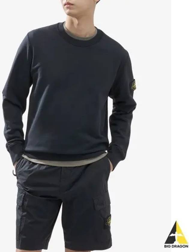 Wappen Patch Garment Dyed Sweatshirt Navy - STONE ISLAND - BALAAN 2