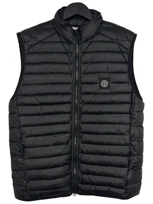 Loom Woven Chambers Nylon Down Vest Black - STONE ISLAND - BALAAN 2