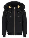 Gold Ballistic Bomber Jacket Black Fox Fur Black - MOOSE KNUCKLES - BALAAN 1