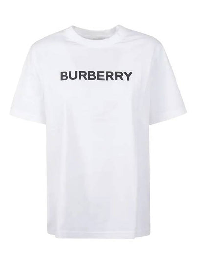 Logo Print Cotton Short Sleeve T-Shirt White - BURBERRY - BALAAN 2