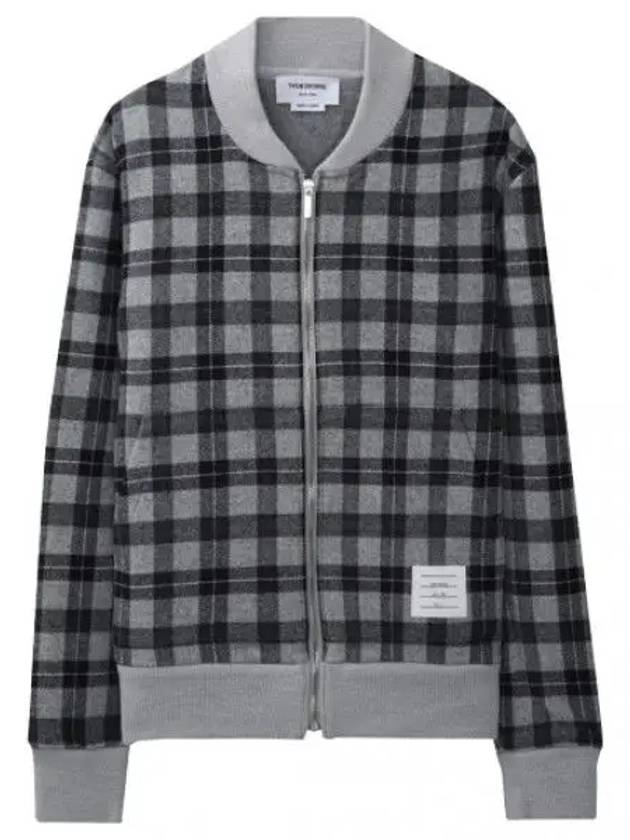 Double Face Tartan Wool Bomber Jacket Men - THOM BROWNE - BALAAN 1