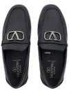 V Logo Leather Loafers Black - VALENTINO - BALAAN 7