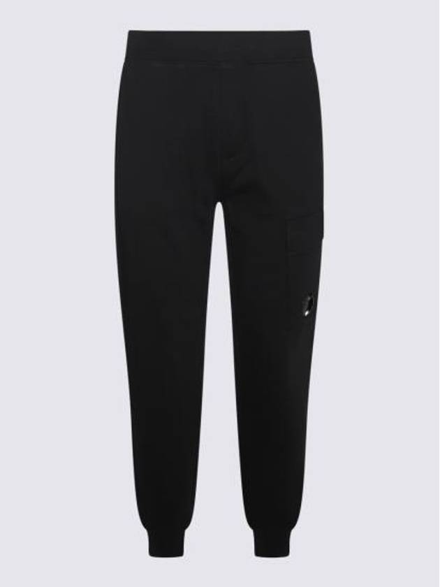 Diagonal Raised Fleece Track Pants Black - CP COMPANY - BALAAN 2