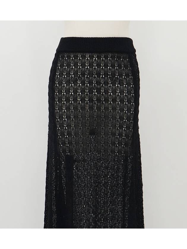 see through knit skirt - GANNI - BALAAN 3