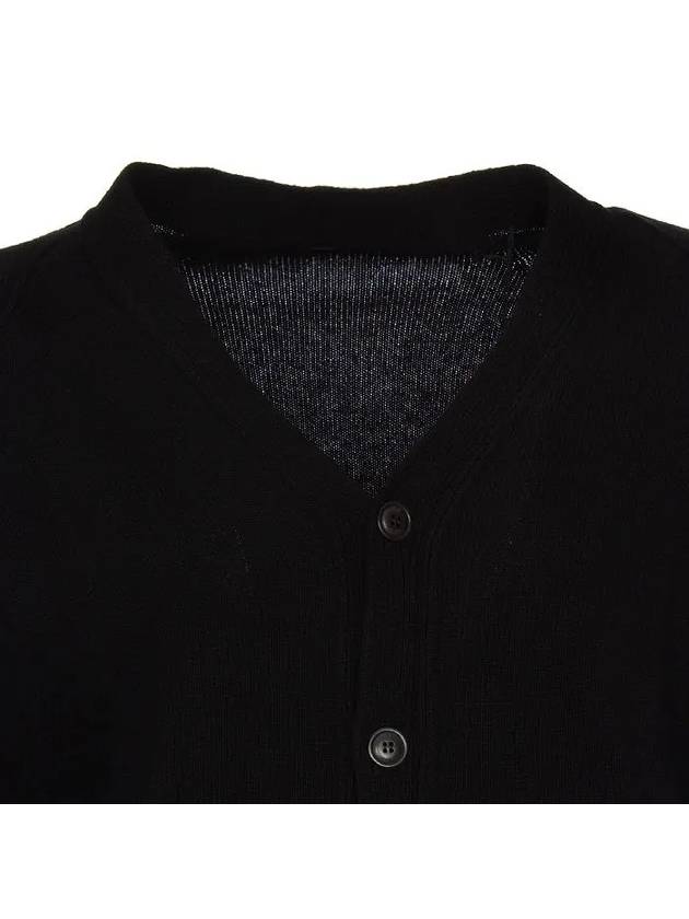 Men's Lens Wappen Lambswool Cardigan Black - CP COMPANY - BALAAN 9