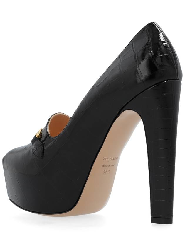 Tom Ford Leather Heeled Shoes, Women's, Black - TOM FORD - BALAAN 5