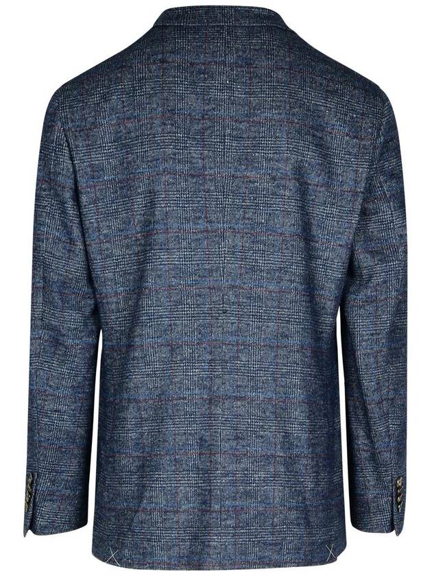 Etro 'Roma' Blue Wool Blend Blazer - ETRO - BALAAN 3