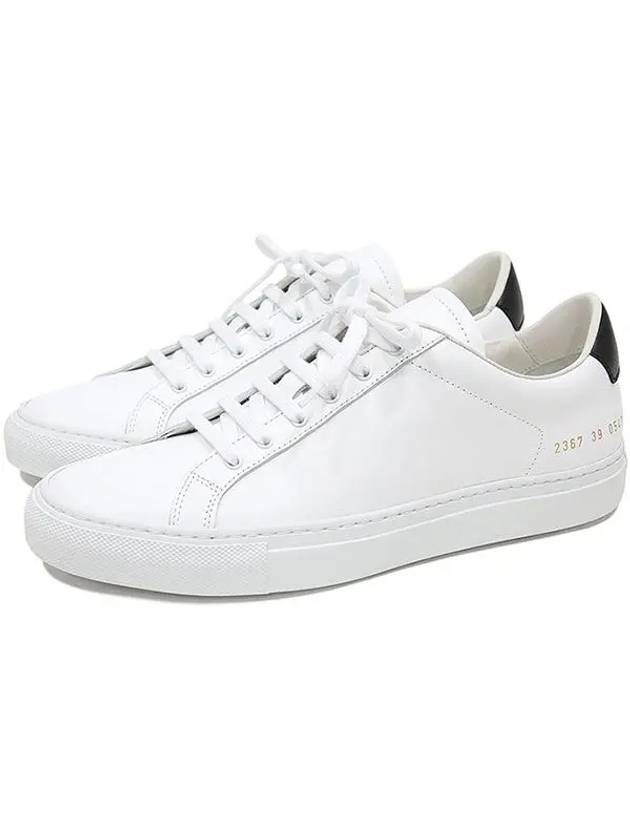 Retro Low Top Sneakers Black White - COMMON PROJECTS - BALAAN 2