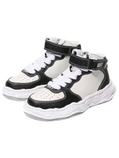 MAISON Sneakers A11FW711 BLACK WHITE WAYNE Leather High Top Sneakers - MIHARA YASUHIRO - BALAAN 2