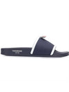 Rubber Full Slide Slippers Navy - THOM BROWNE - BALAAN.