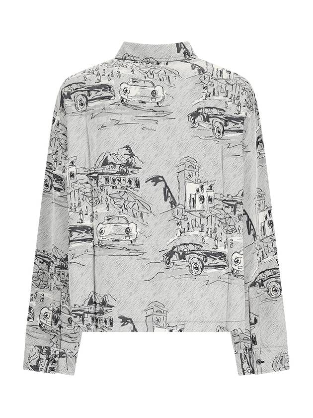 Capri Cass Print Long Sleeve Shirt Gray - JACQUEMUS - BALAAN 3