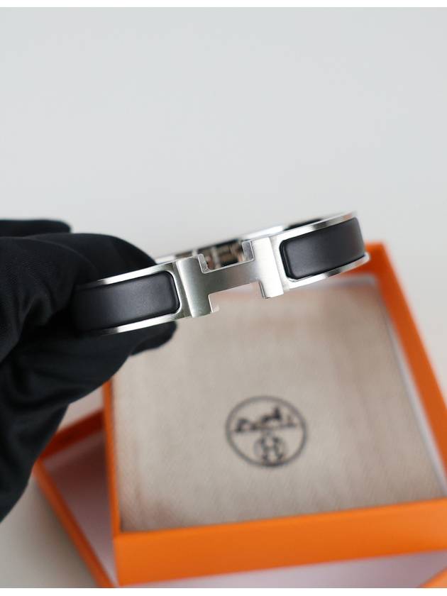 Click Ache HH Palladium Matte Bracelet Noir - HERMES - BALAAN 4