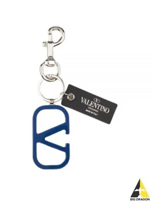 V logo key ring P0R81EFE YSU - VALENTINO - BALAAN 1