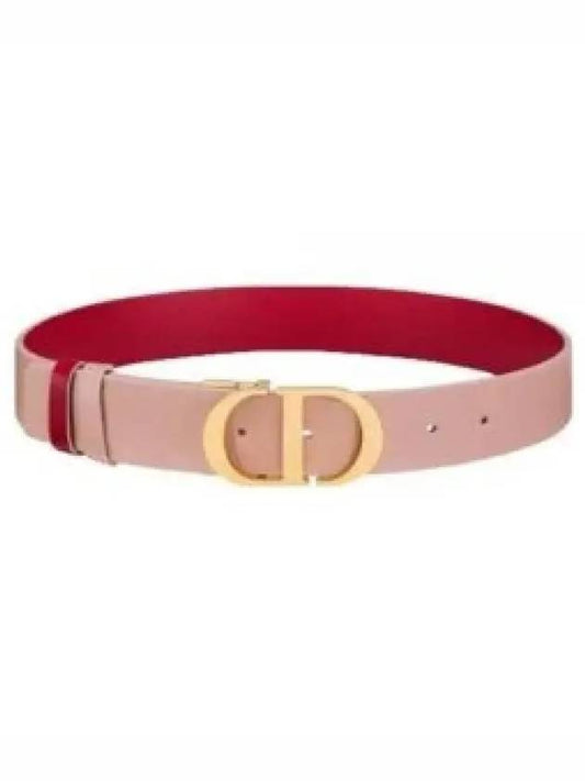 30 Montaigne 35mm Smooth Calfskin Reversible Belt Pink - DIOR - BALAAN 2