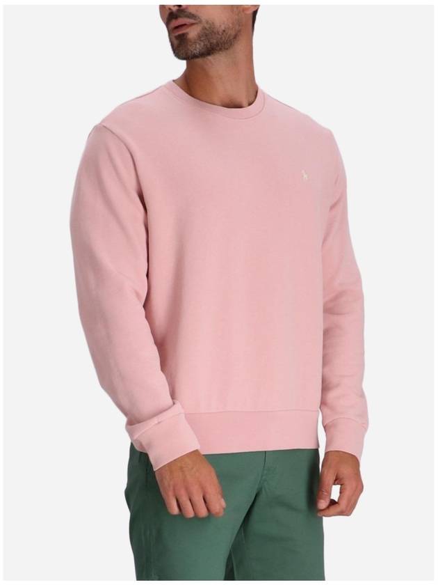 Embroidered Pony Logo Crew Neck Cotton Sweatshirt Pink - POLO RALPH LAUREN - BALAAN 4