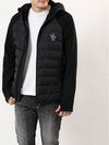 Men's Grenoble Logo Hooded Padded Cardigan Black - MONCLER - BALAAN 3