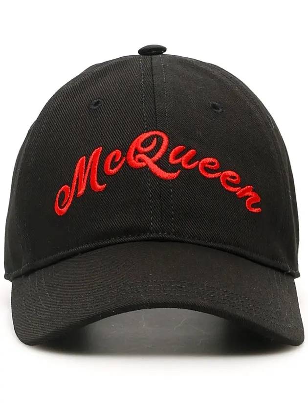 Red Logo Ball Cap Black - ALEXANDER MCQUEEN - BALAAN.