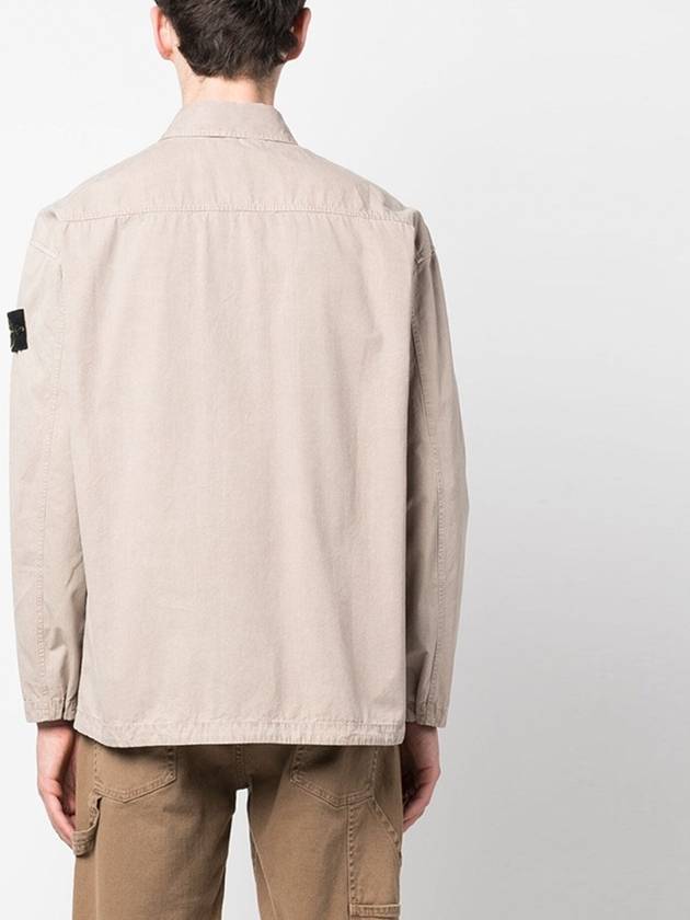 Old Treatment Over Long Sleeve Shirt Dove Grey - STONE ISLAND - BALAAN 5