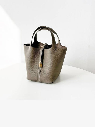 Picotin Lock 22 Tote Bag Etoupe - HERMES - BALAAN 2