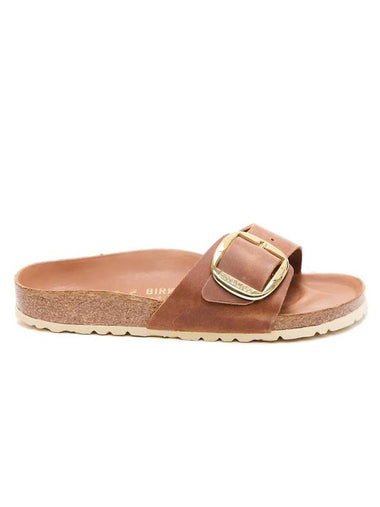 Madrid Big Buckle Slippers Cognac - BIRKENSTOCK - BALAAN 1