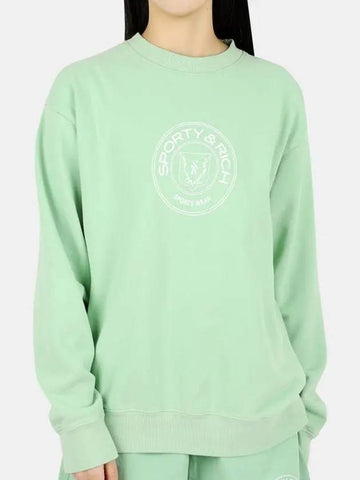 Club Monaco Sweatshirt Sage White MONACO CREWNECK SAGE WHITE - SPORTY & RICH - BALAAN 1