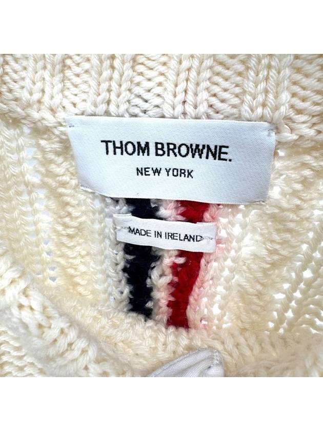 Aran Cable Baeksamseon Women s Knit Sweater - THOM BROWNE - BALAAN 5