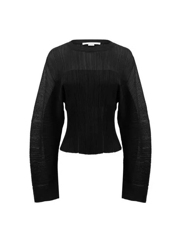 STELLA McCARTNEY Ribbed Pliss Easy Knit Black - STELLA MCCARTNEY - BALAAN 1