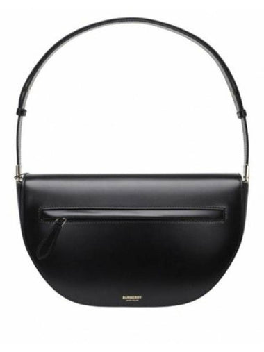 Leather Olympia Medium Shoulder Bag Black - BURBERRY - BALAAN 1