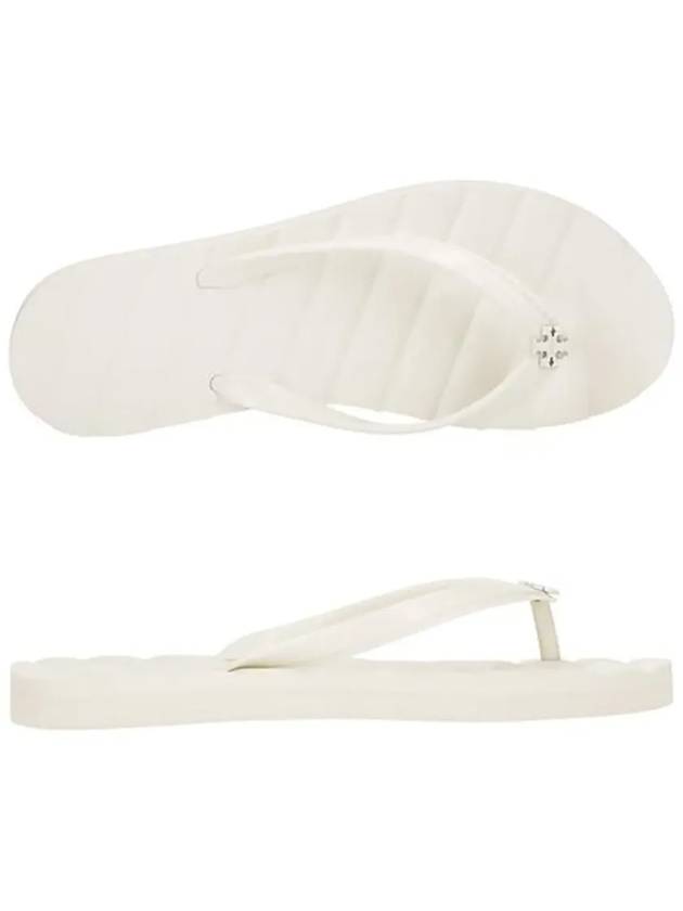 Kira Logo Flip Flops Ivory - TORY BURCH - BALAAN 6