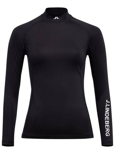 Asa Soft Compression High Neck Long Sleeve T-Shirt Black - J.LINDEBERG - BALAAN 2