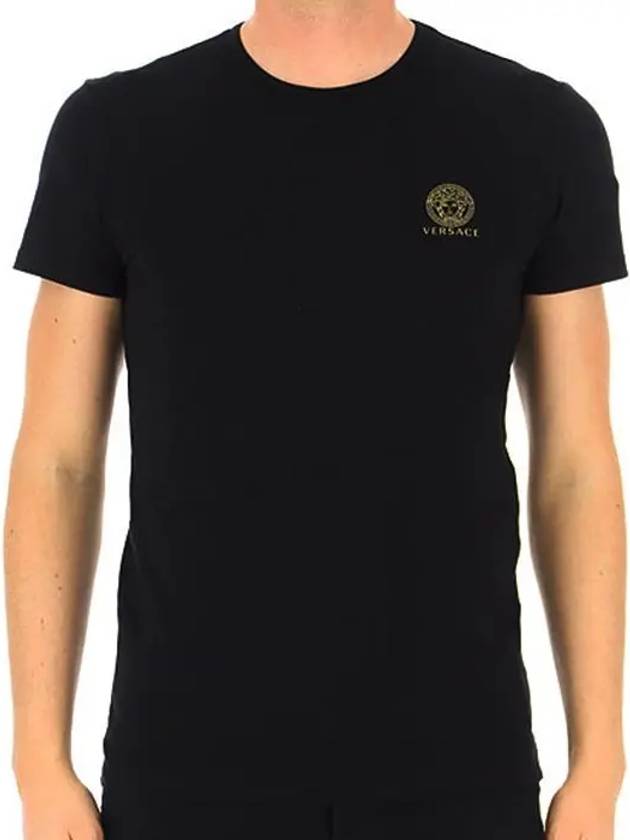 Crew Neck Medusa Logo Short Sleeve T-Shirt 2 Pack Black - VERSACE - BALAAN 3