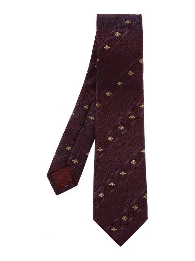 mens bee tie burgundy - GUCCI - BALAAN 2