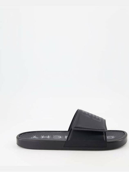 Velcro Slide Flat Slippers Black - GIVENCHY - BALAAN 2
