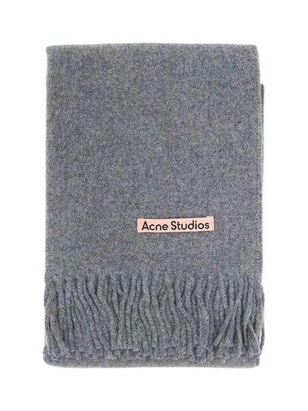 Wool Fringe Scarf Grey Melange - ACNE STUDIOS - BALAAN 2